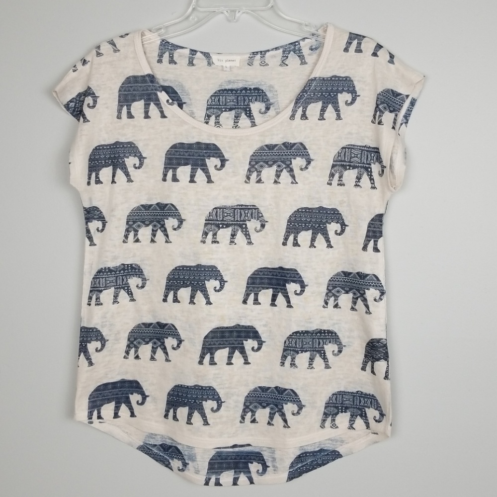 blu planet | Sz L | Short Sleeve Sweater